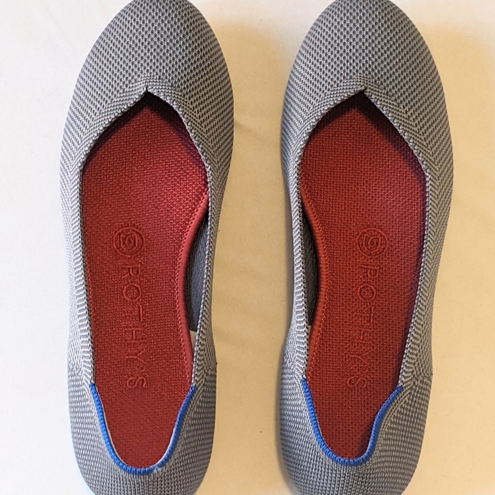 Rothy's grey rounded flats